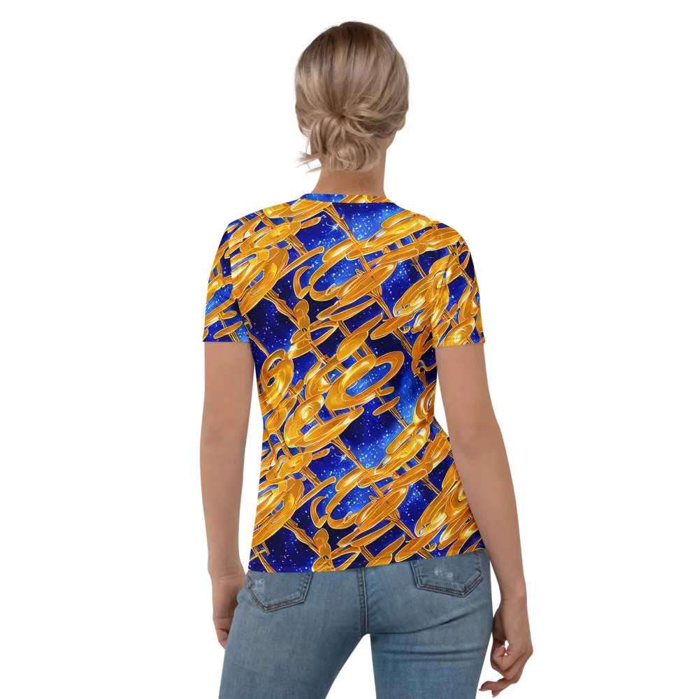 Simonet Swirls on Women's Crew Neck T-Shirt — Back