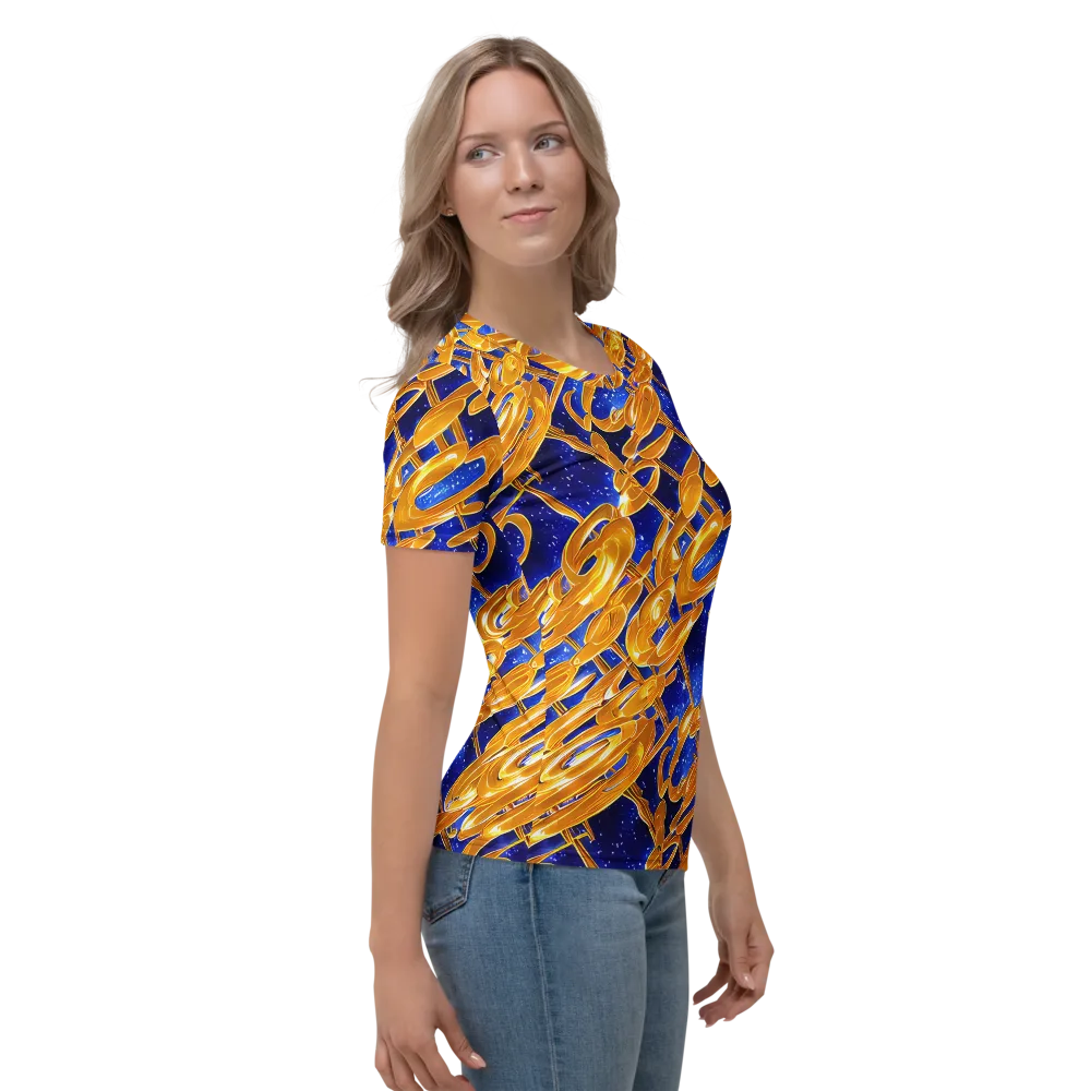 Simonet Swirls on Women's Crew Neck T-Shirt — Right
