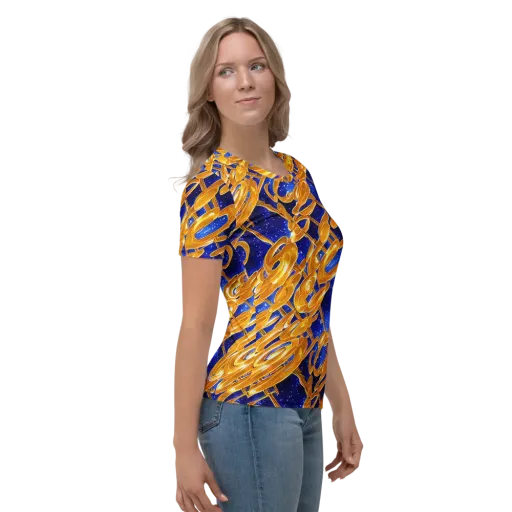 Simonet Swirls on a Women's Crew Neck T-Shirt
