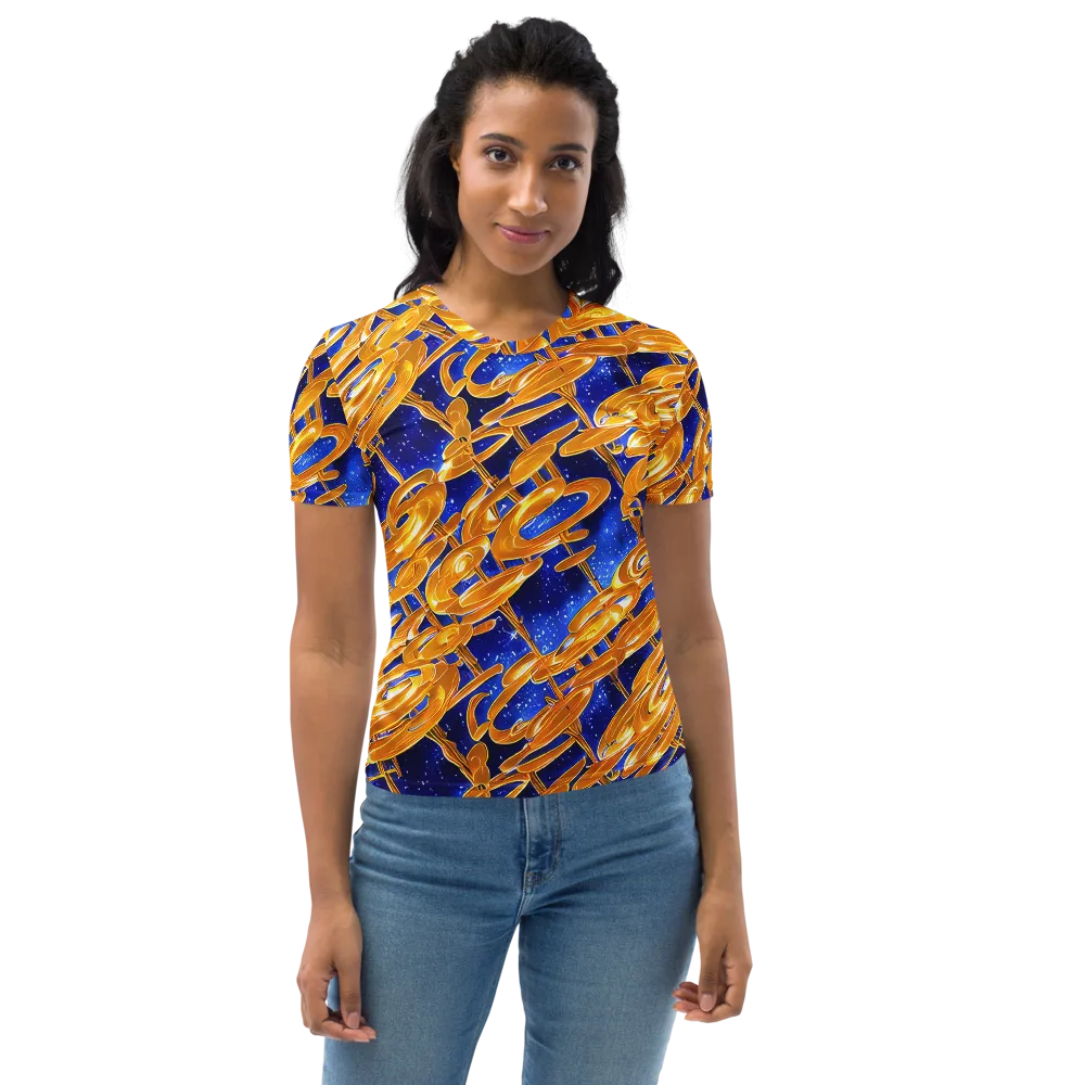 Simonet Swirls on Women's Crew Neck T-Shirt — Front