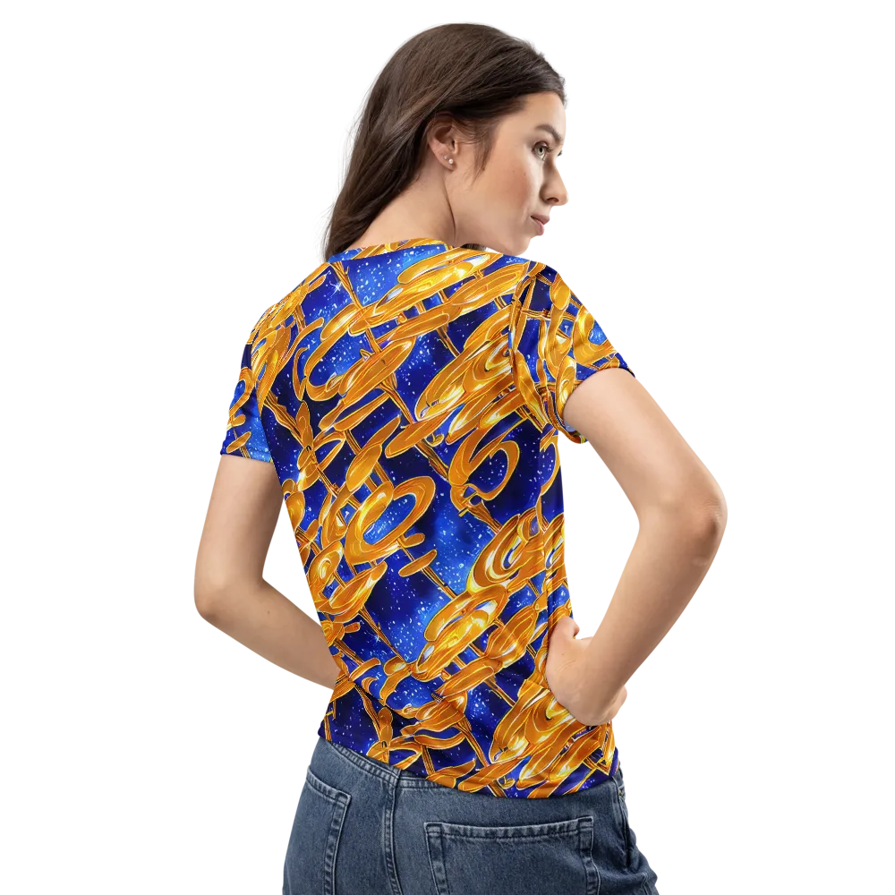 Simonet Swirls on Women's Crew Neck T-Shirt — Back