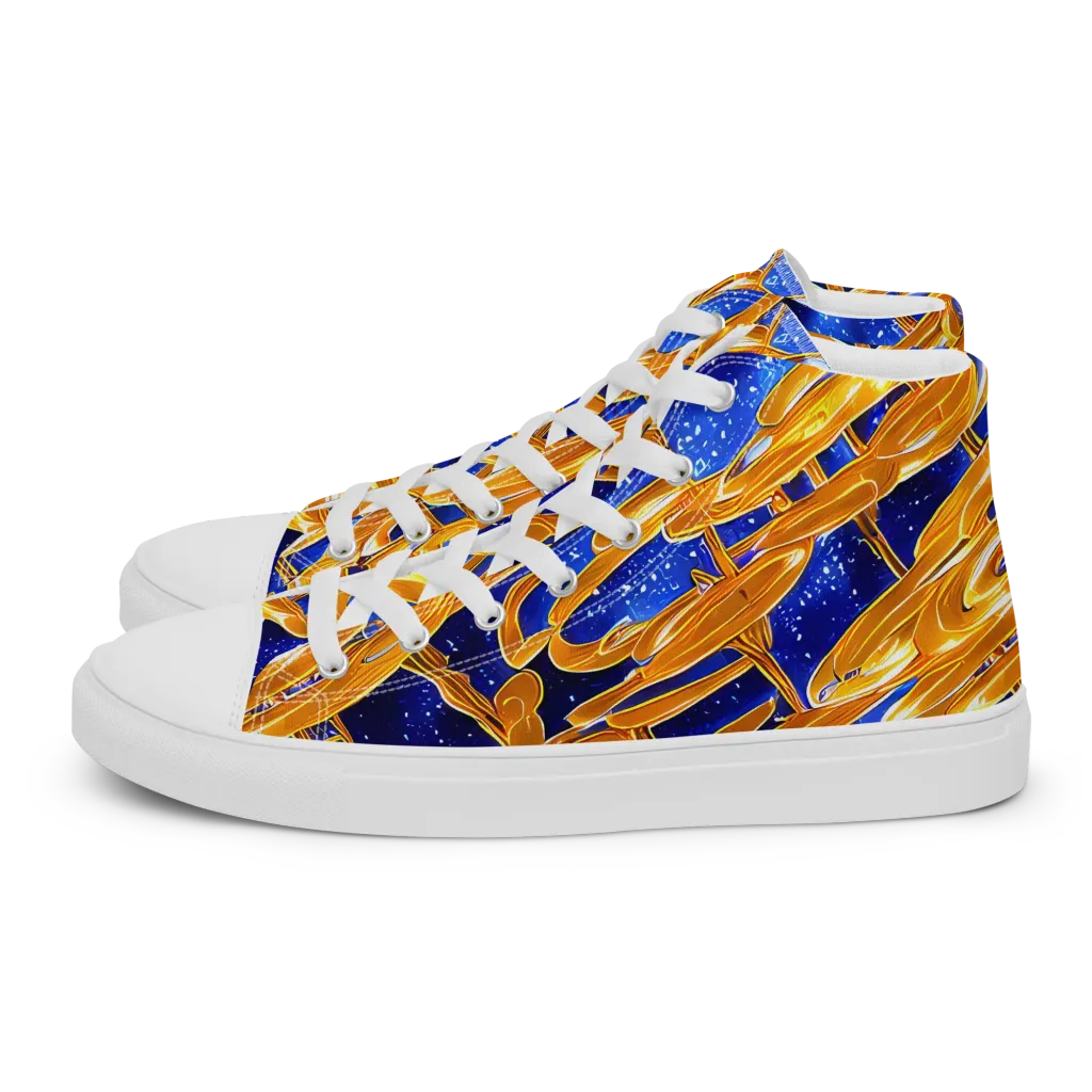 Simonet Swirls on Women's High Top Canvas Shoes — Left