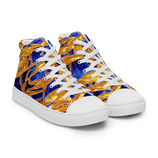 Simonet Swirls on a Women's High Top Canvas Shoes