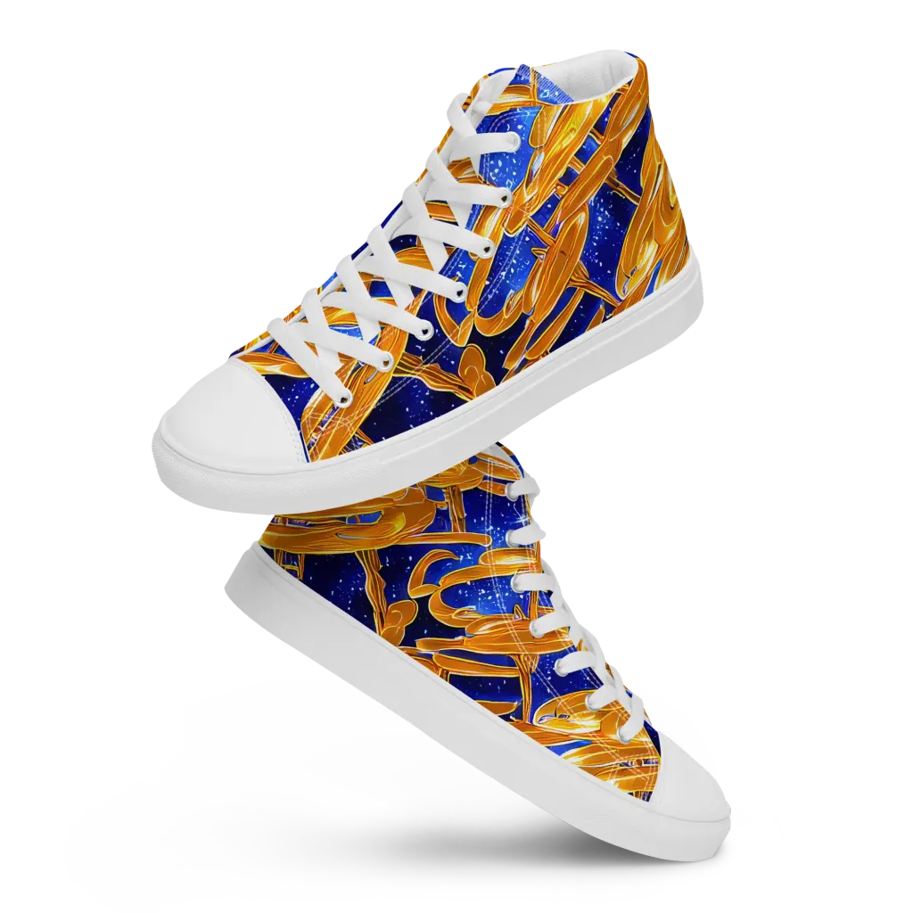 Simonet Swirls on Women's High Top Canvas Shoes — Front