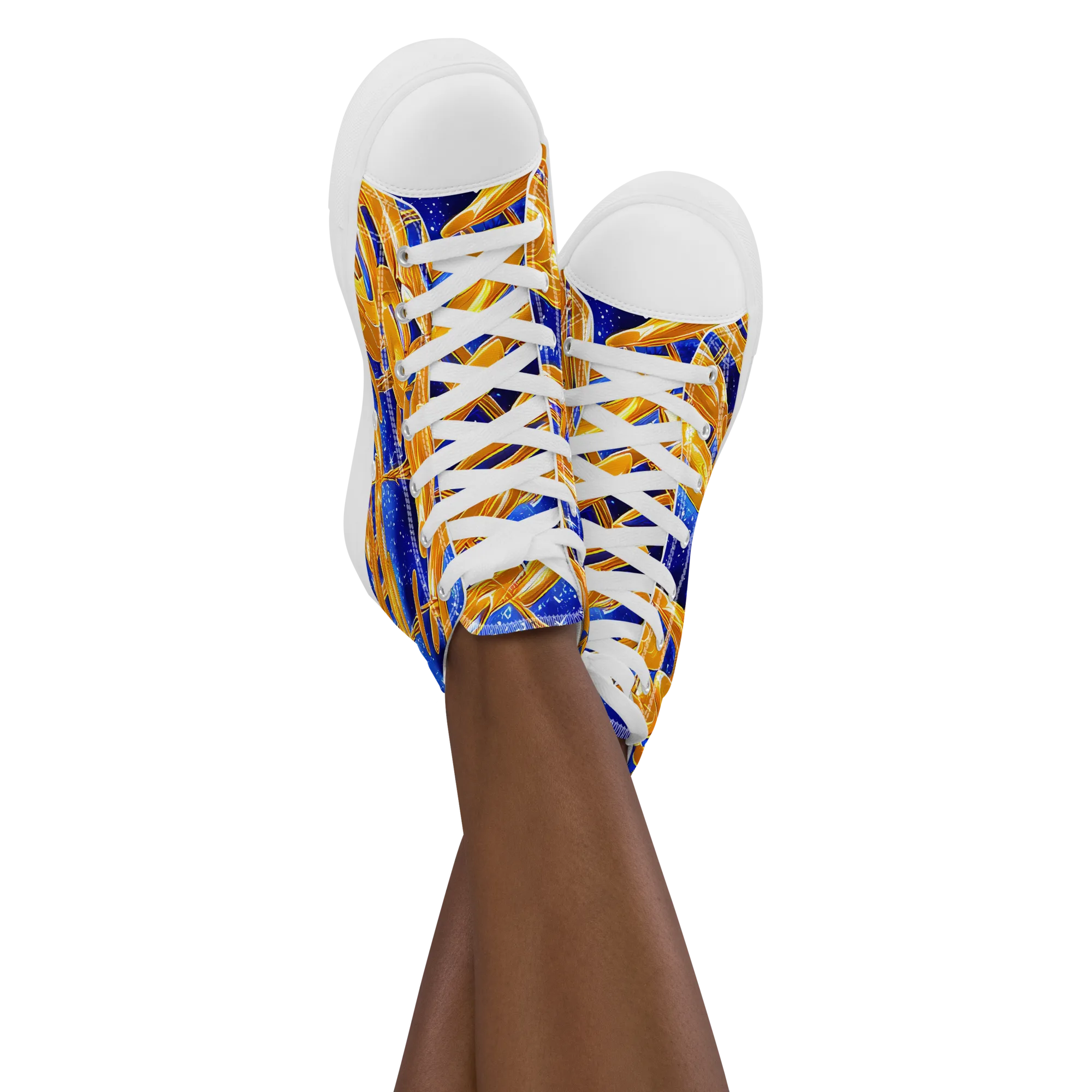 Simonet Swirls on Women's High Top Canvas Shoes — Front