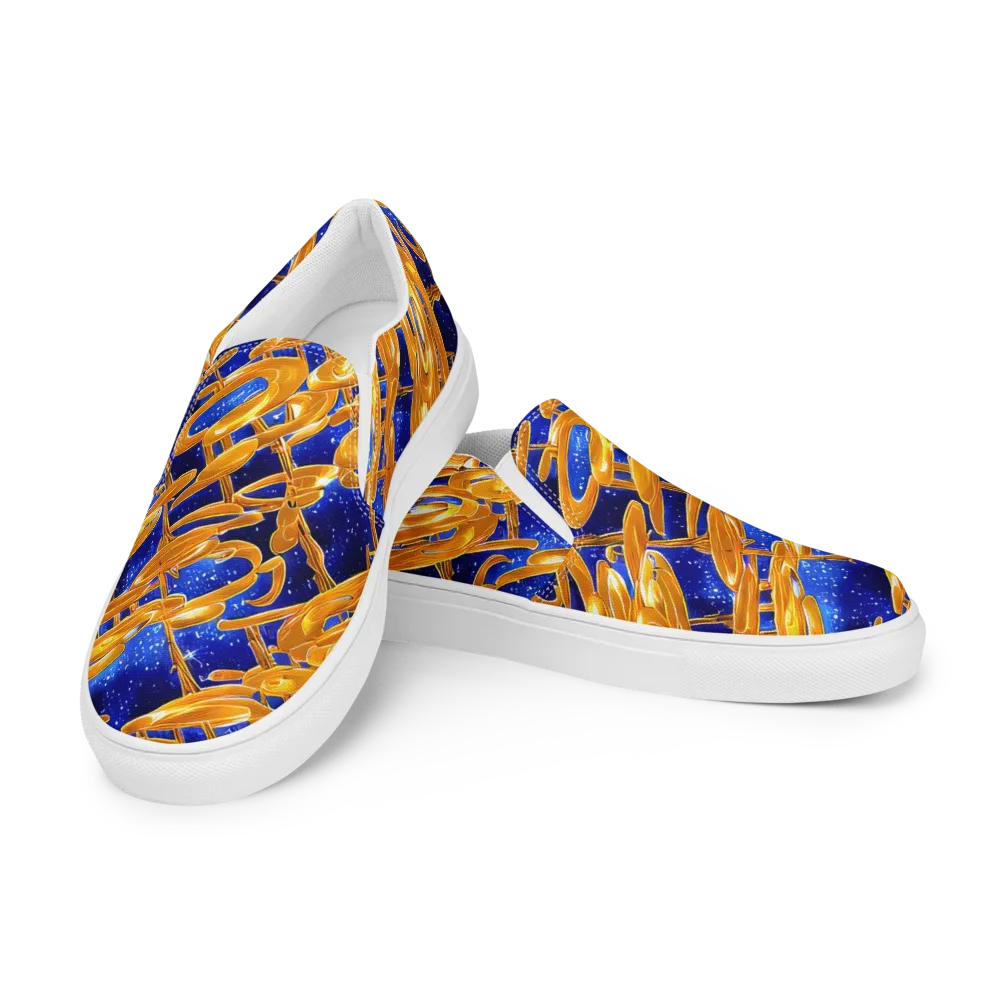 Simonet Swirls on Men's Slip-On Canvas Shoes — Left Front