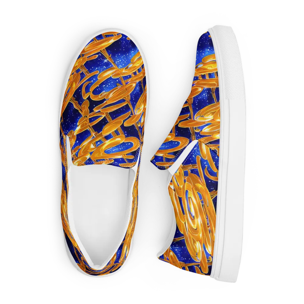 Simonet Swirls on Men's Slip-On Canvas Shoes — Front