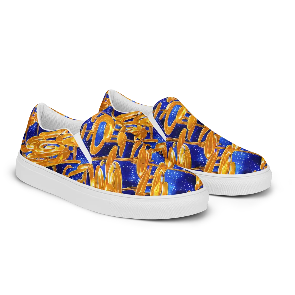Simonet Swirls on Women's Slip-On Canvas Shoes — Right Front