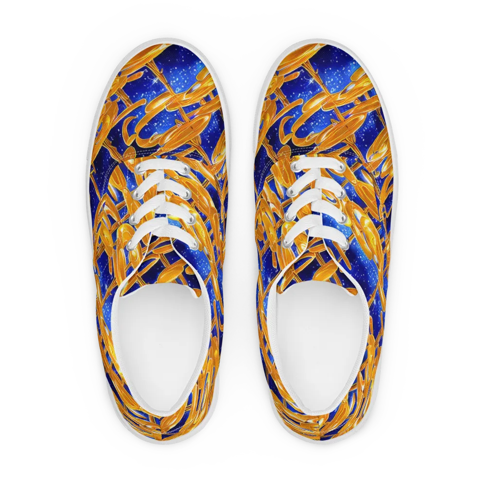 Simonet Swirls on Men's Lace-Up Canvas Shoes — Front