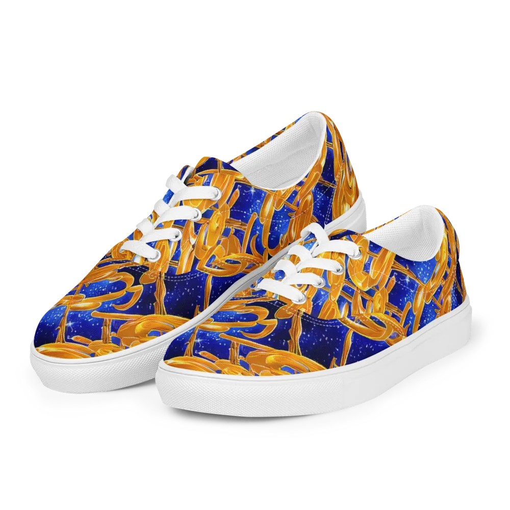 Simonet Swirls on Men's Lace-Up Canvas Shoes — Left Front