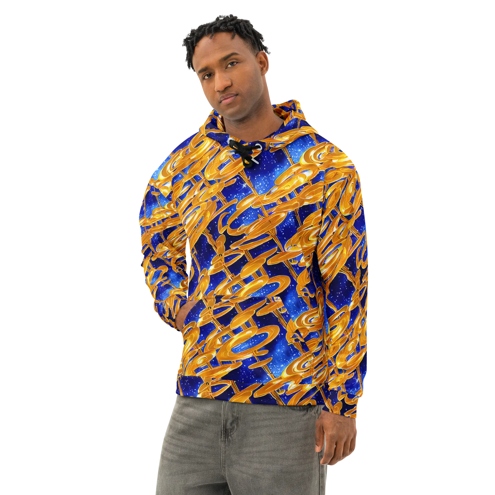 Simonet Swirls on Cotton Hoodie — Left Front