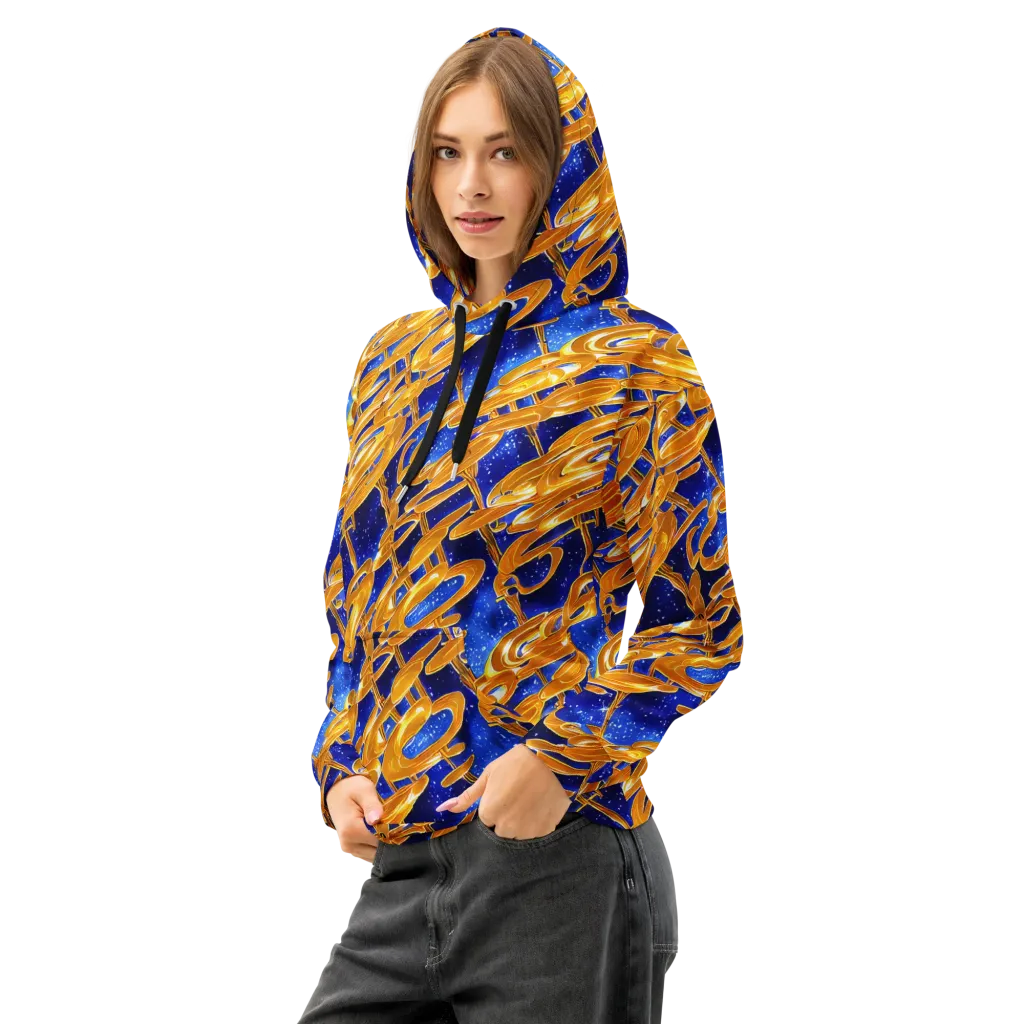 Simonet Swirls on Cotton Hoodie — Left Front