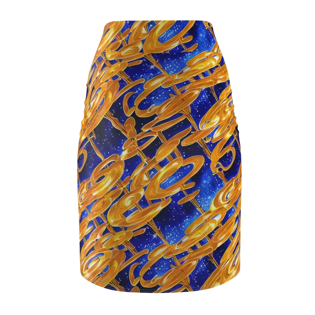 Simonet Swirls on Pencil Skirt — Back