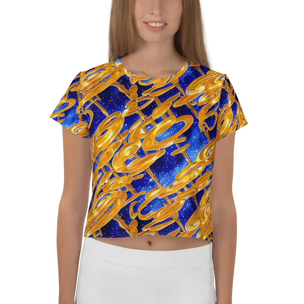 Simonet Swirls on Crop Tee — Front
