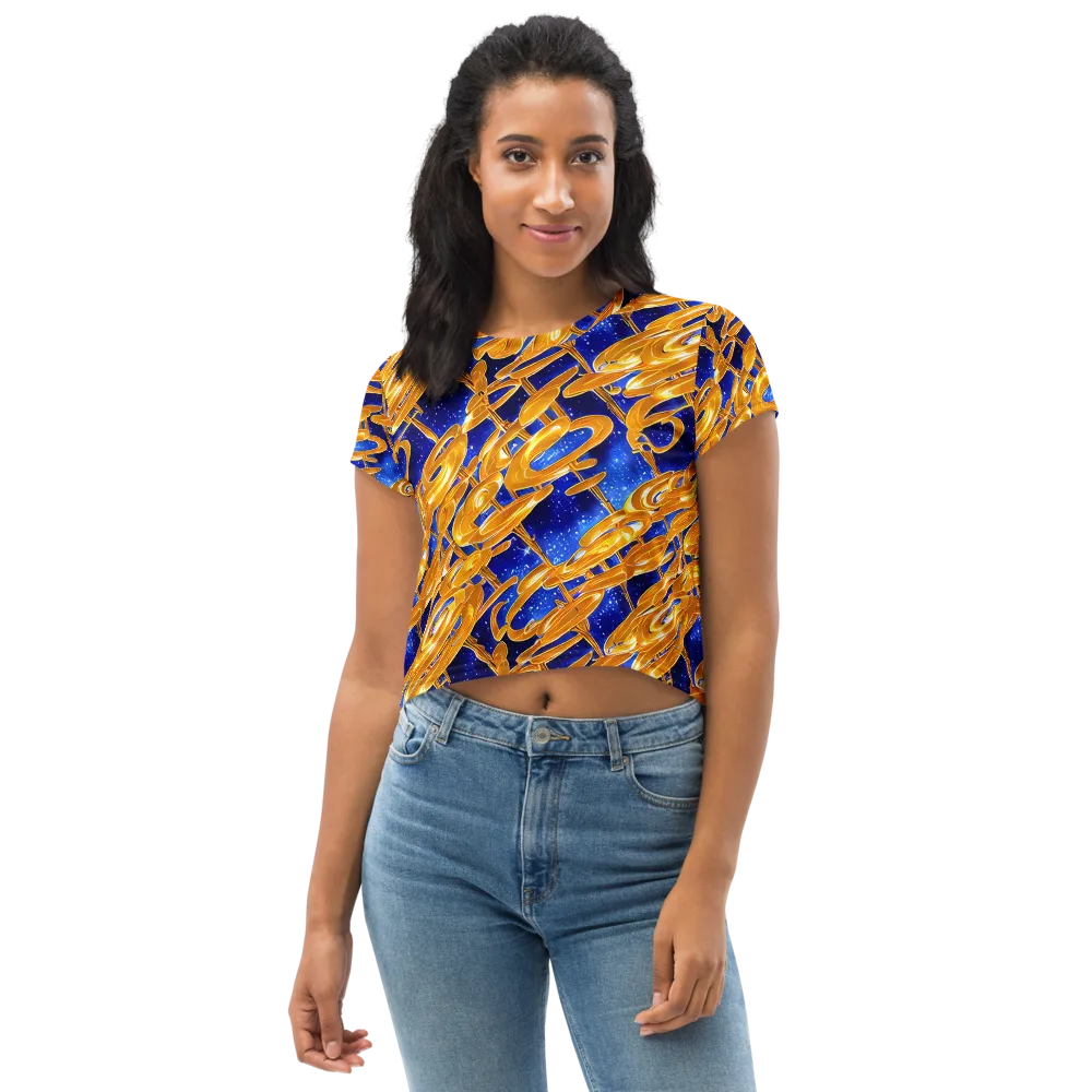 Simonet Swirls on Crop Tee — Front