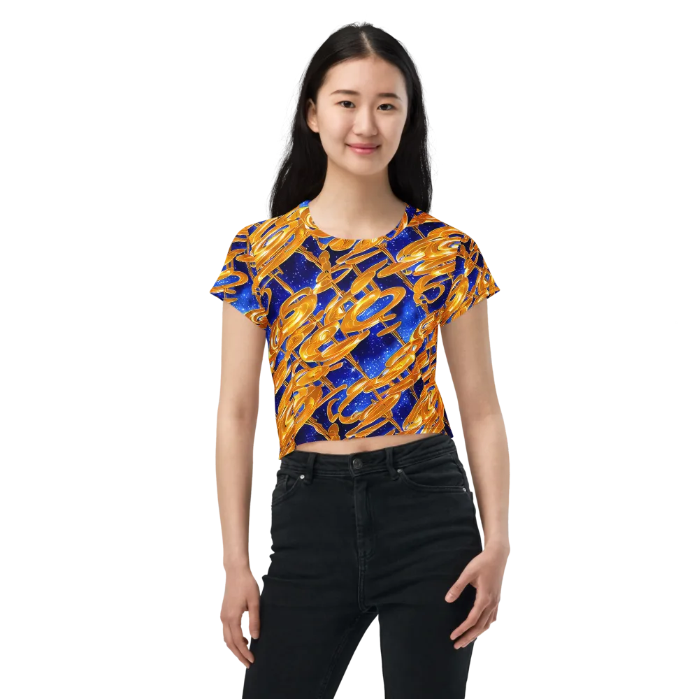 Simonet Swirls on Crop Tee — Front