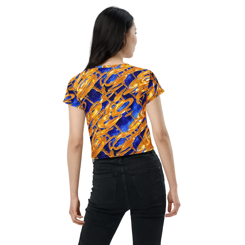 Simonet Swirls on Crop Tee — Back