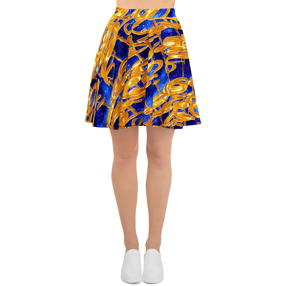 Simonet Swirls on Skater Skirt — Front