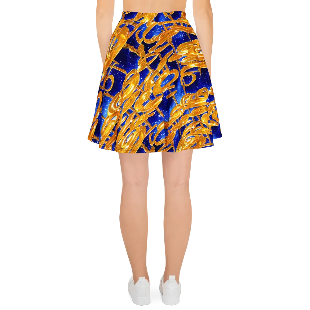 Simonet Swirls on Skater Skirt — Back