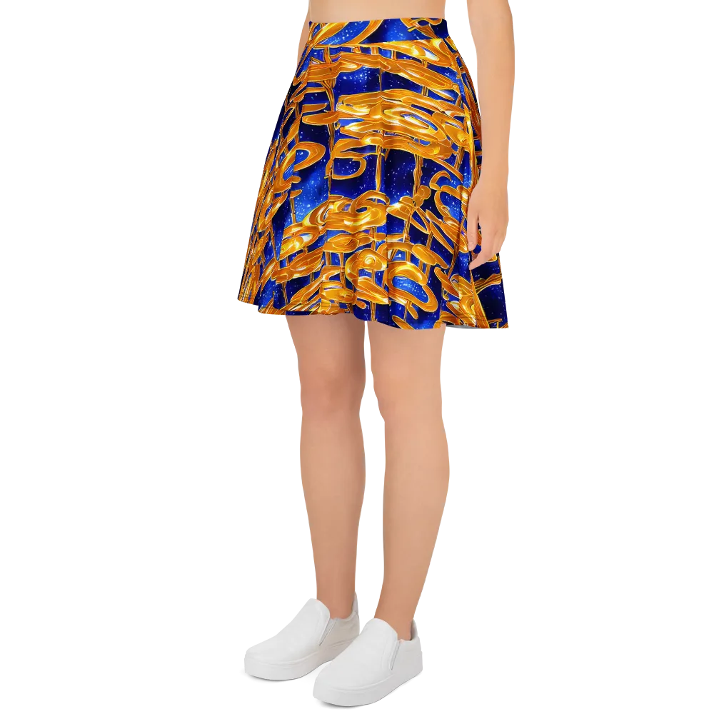 Simonet Swirls on Skater Skirt — Left