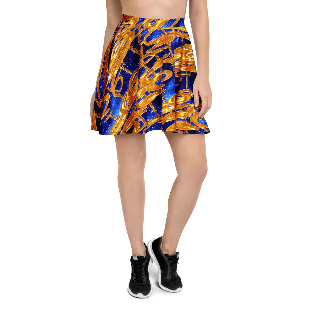 Simonet Swirls on Skater Skirt — Front