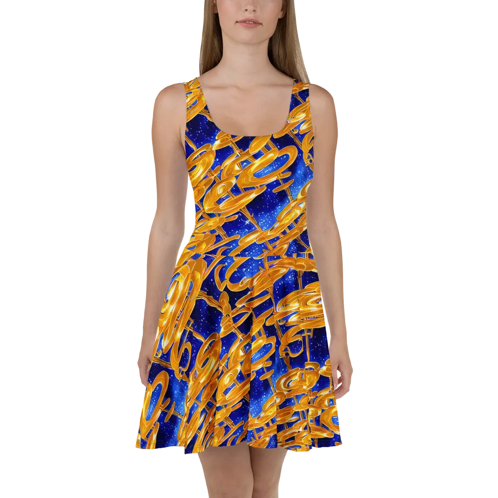 Simonet Swirls on Skater Dress — Front