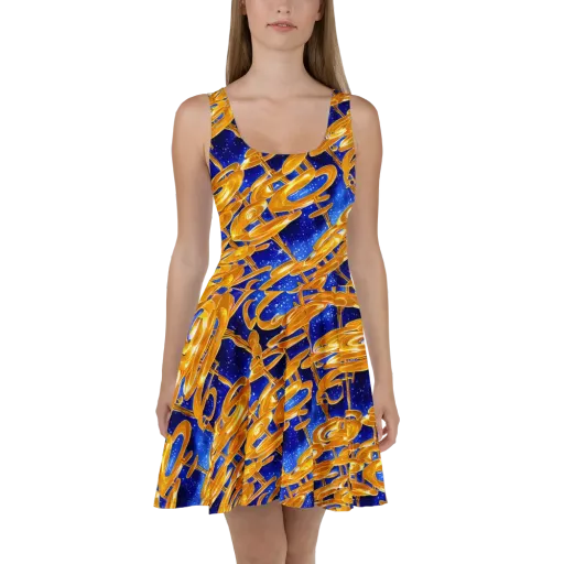 Simonet Swirls on a Skater Dress