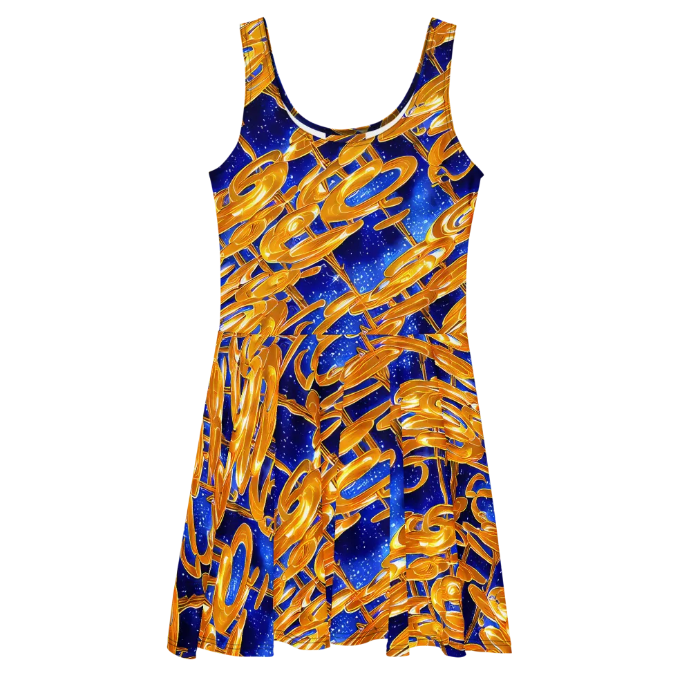 Simonet Swirls on Skater Dress — Front