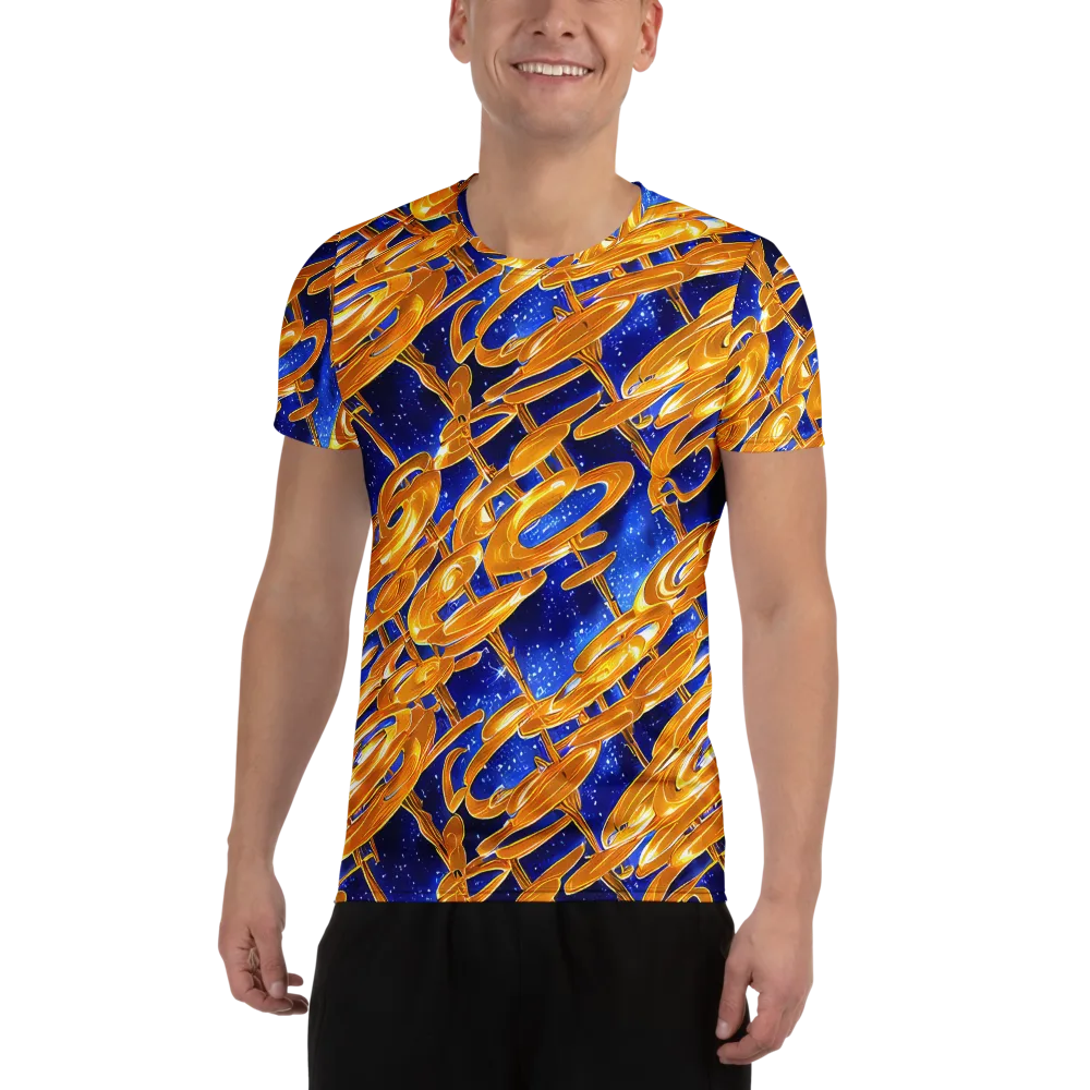 Simonet Swirls on Men's Athletic T-Shirt — Front