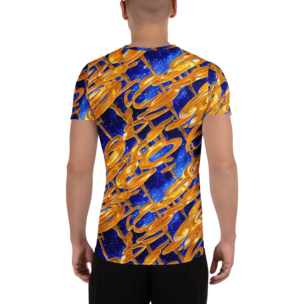Simonet Swirls on Men's Athletic T-Shirt — Back