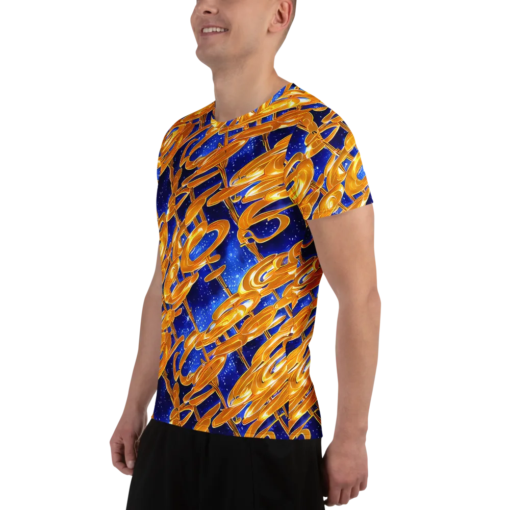 Simonet Swirls on Men's Athletic T-Shirt — Left