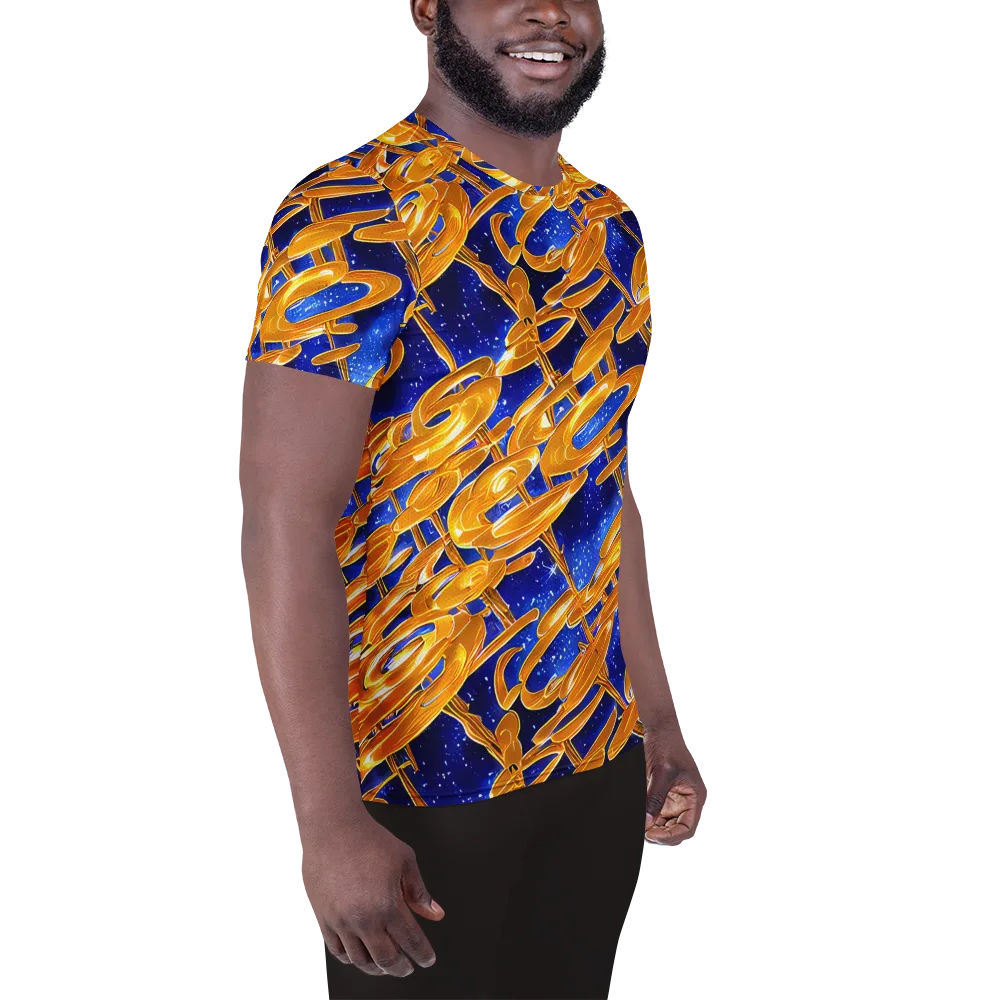 Simonet Swirls on Men's Athletic T-Shirt — Right