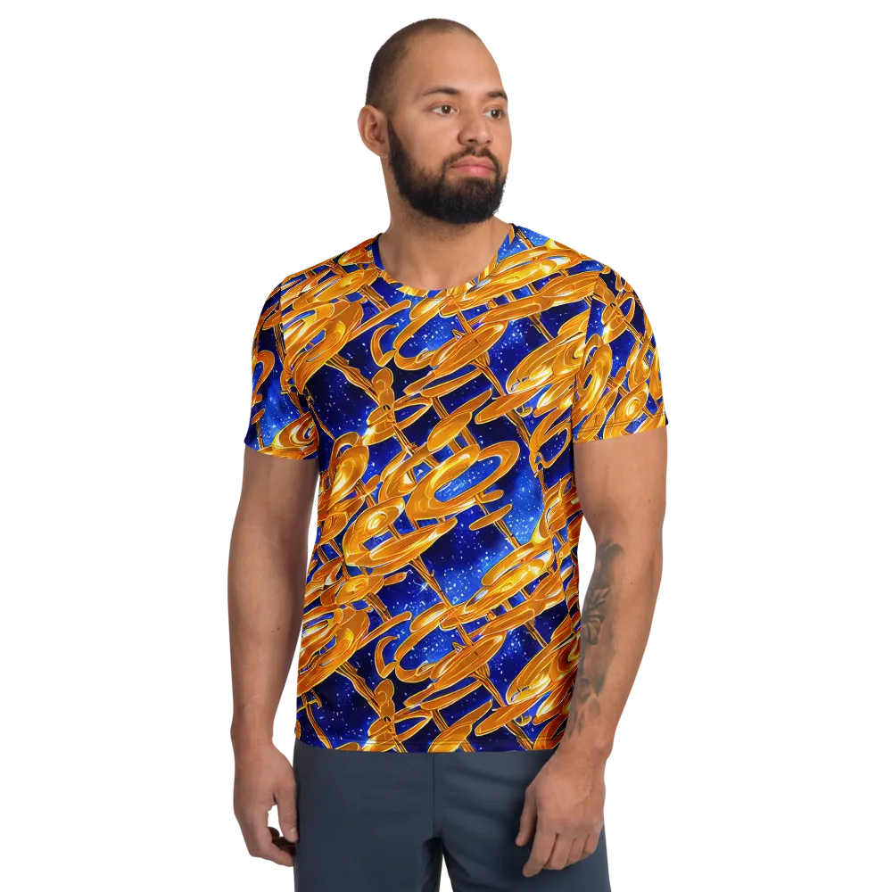 Simonet Swirls on Men's Athletic T-Shirt — Front