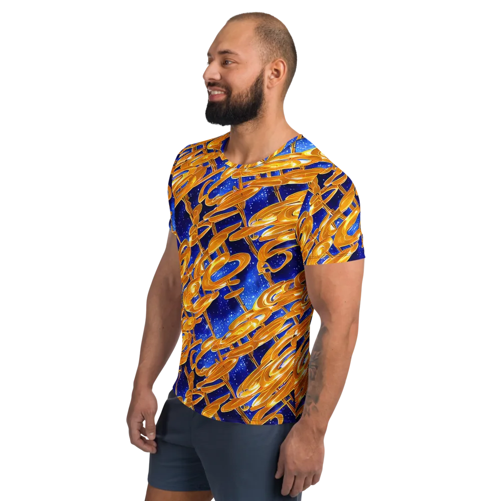 Simonet Swirls on Men's Athletic T-Shirt — Left