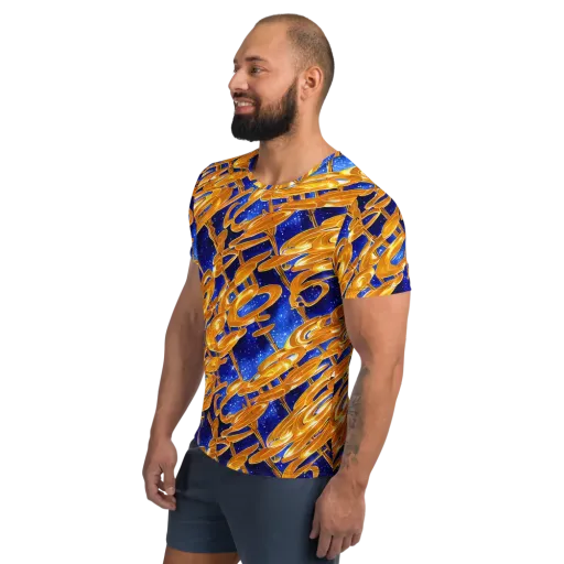 Simonet Swirls on a Men's Athletic T-Shirt