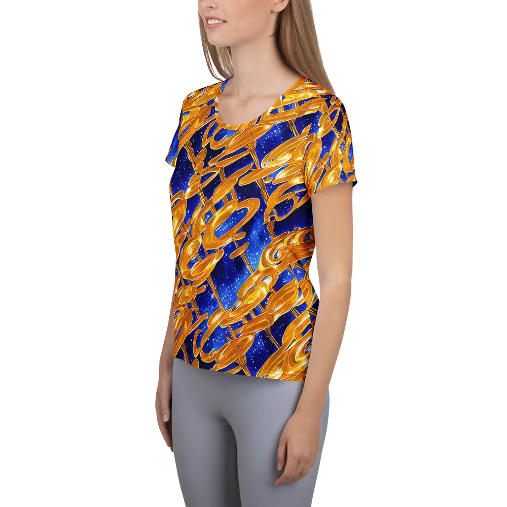 Simonet Swirls on Women's Athletic T-Shirt — Left