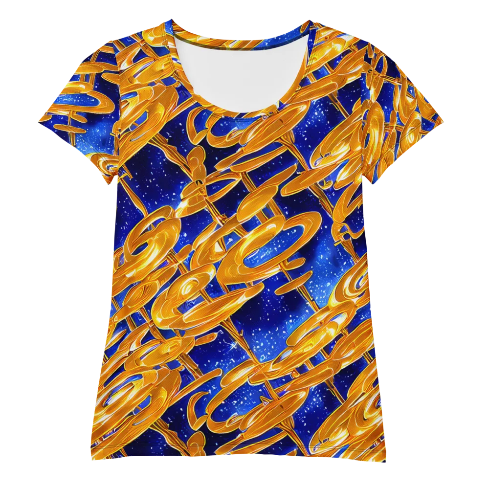 Simonet Swirls on Women's Athletic T-Shirt — Front