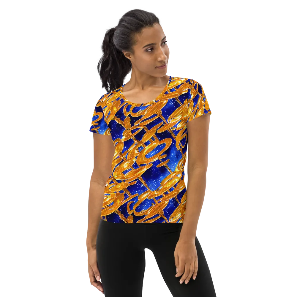 Simonet Swirls on Women's Athletic T-Shirt — Front