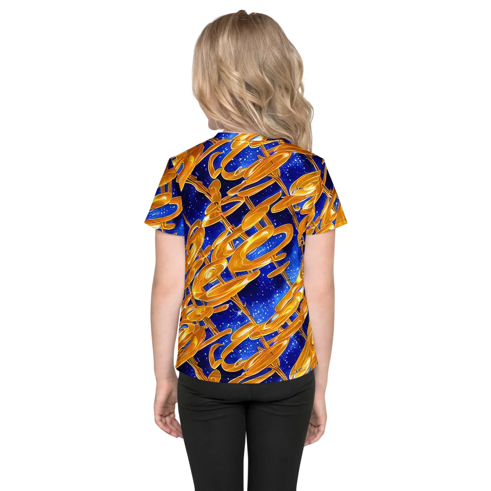 Simonet Swirls on Kids Crew Neck T-Shirt — Back