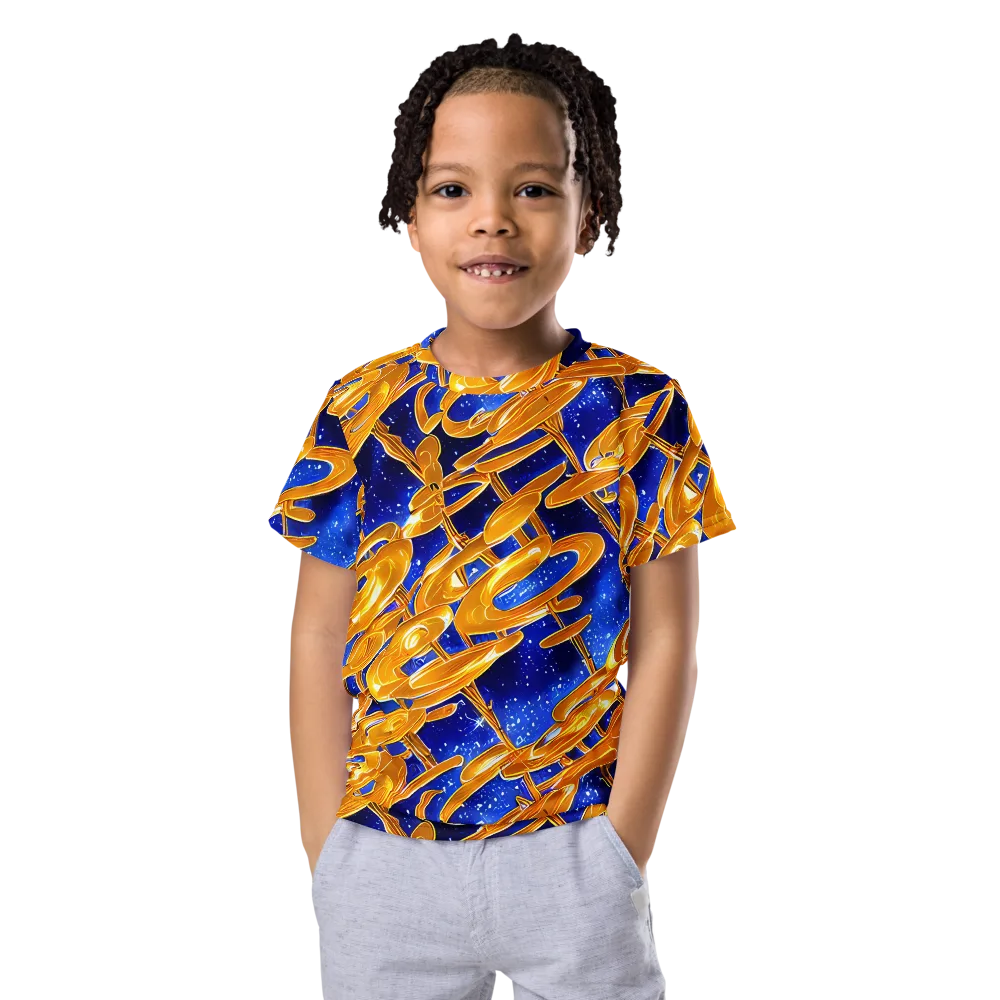 Simonet Swirls on Kids Crew Neck T-Shirt — Front
