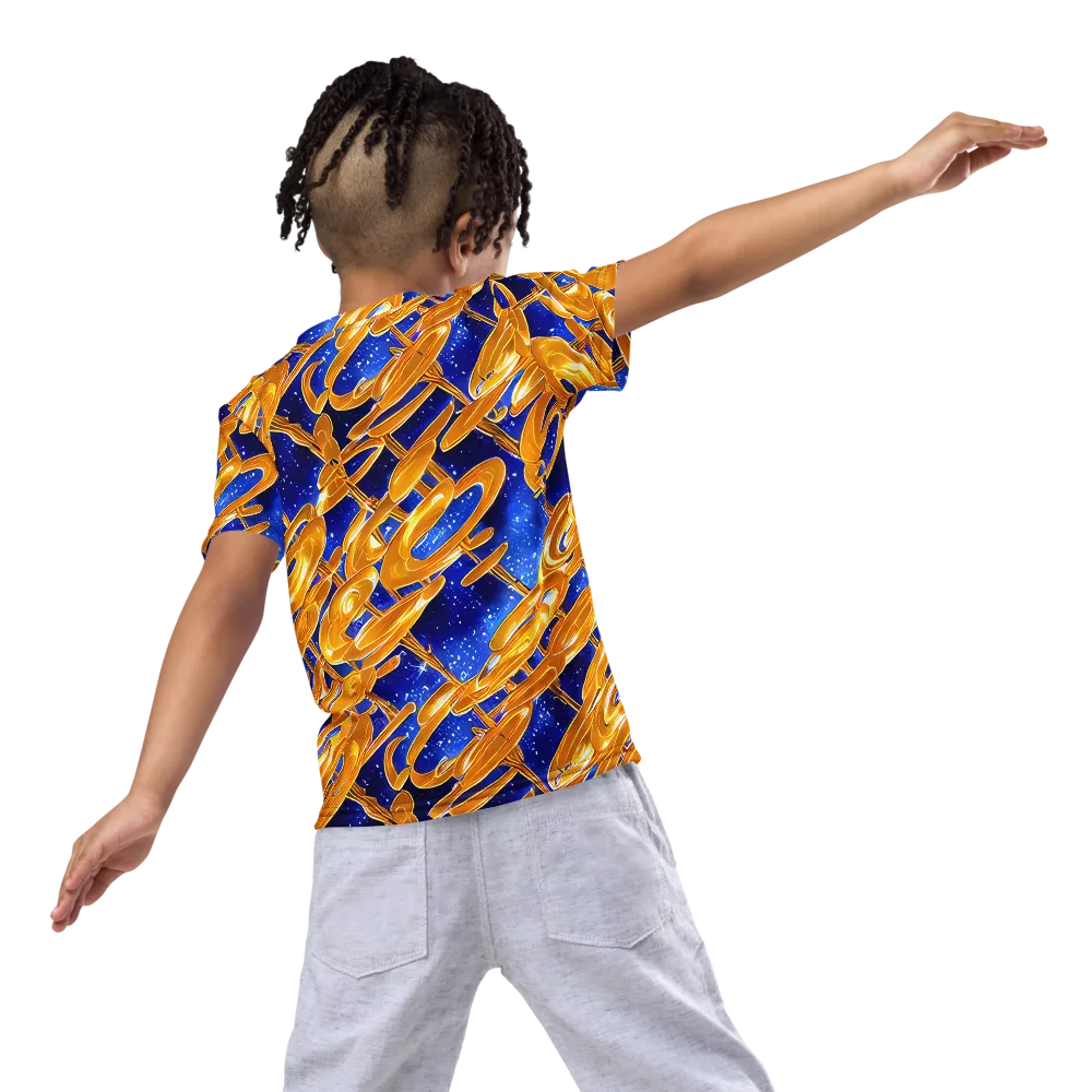 Simonet Swirls on Kids Crew Neck T-Shirt — Back