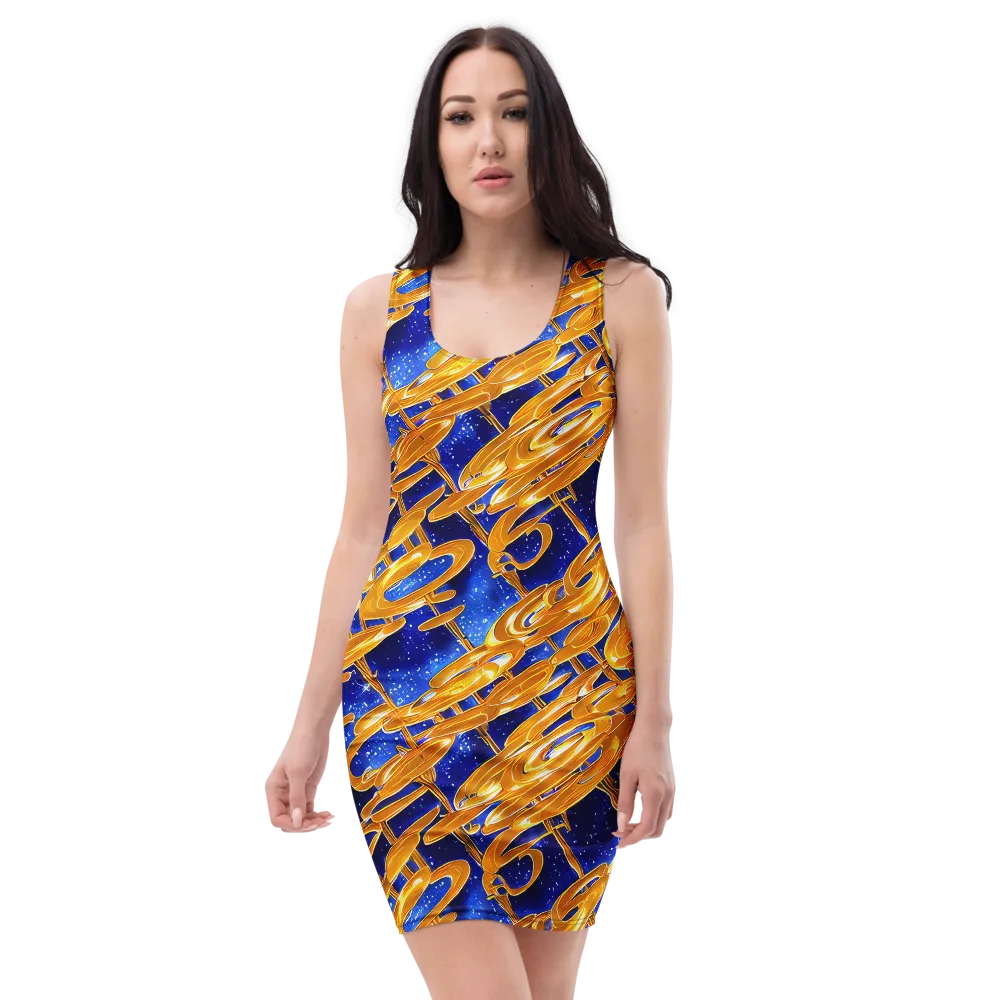 Simonet Swirls on Bodycon Dress — Front