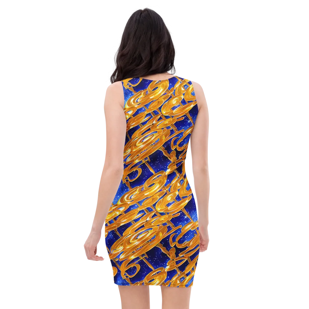 Simonet Swirls on Bodycon Dress — Back