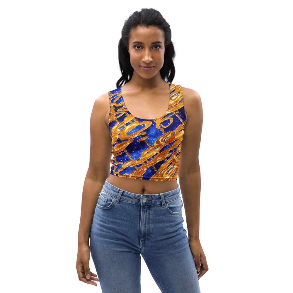 Simonet Swirls on Crop Top — Front