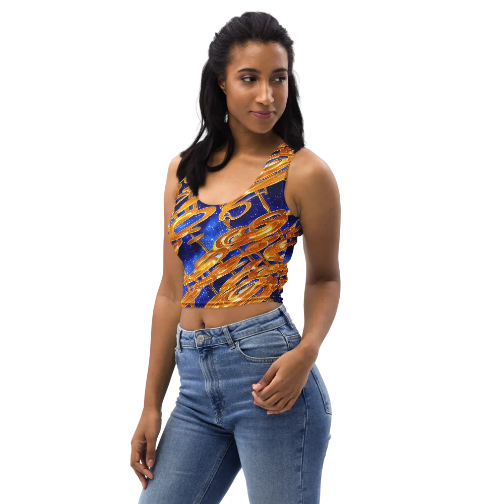 Simonet Swirls on Crop Top — Left Front