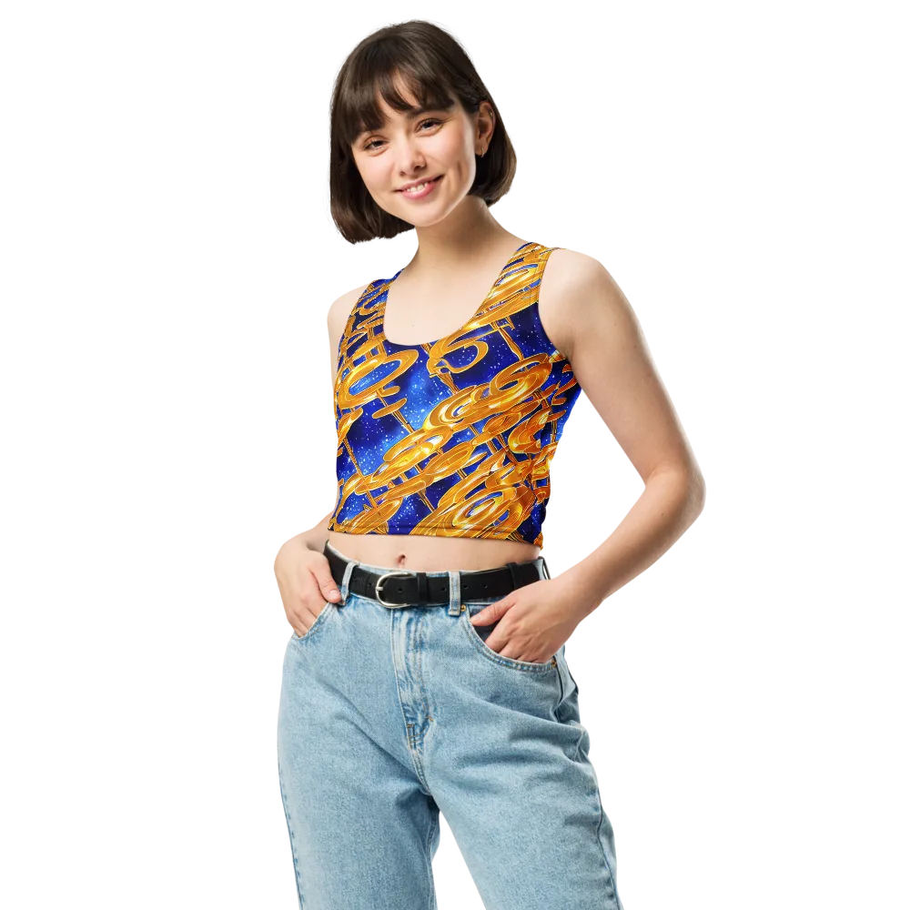 Simonet Swirls on Crop Top — Front