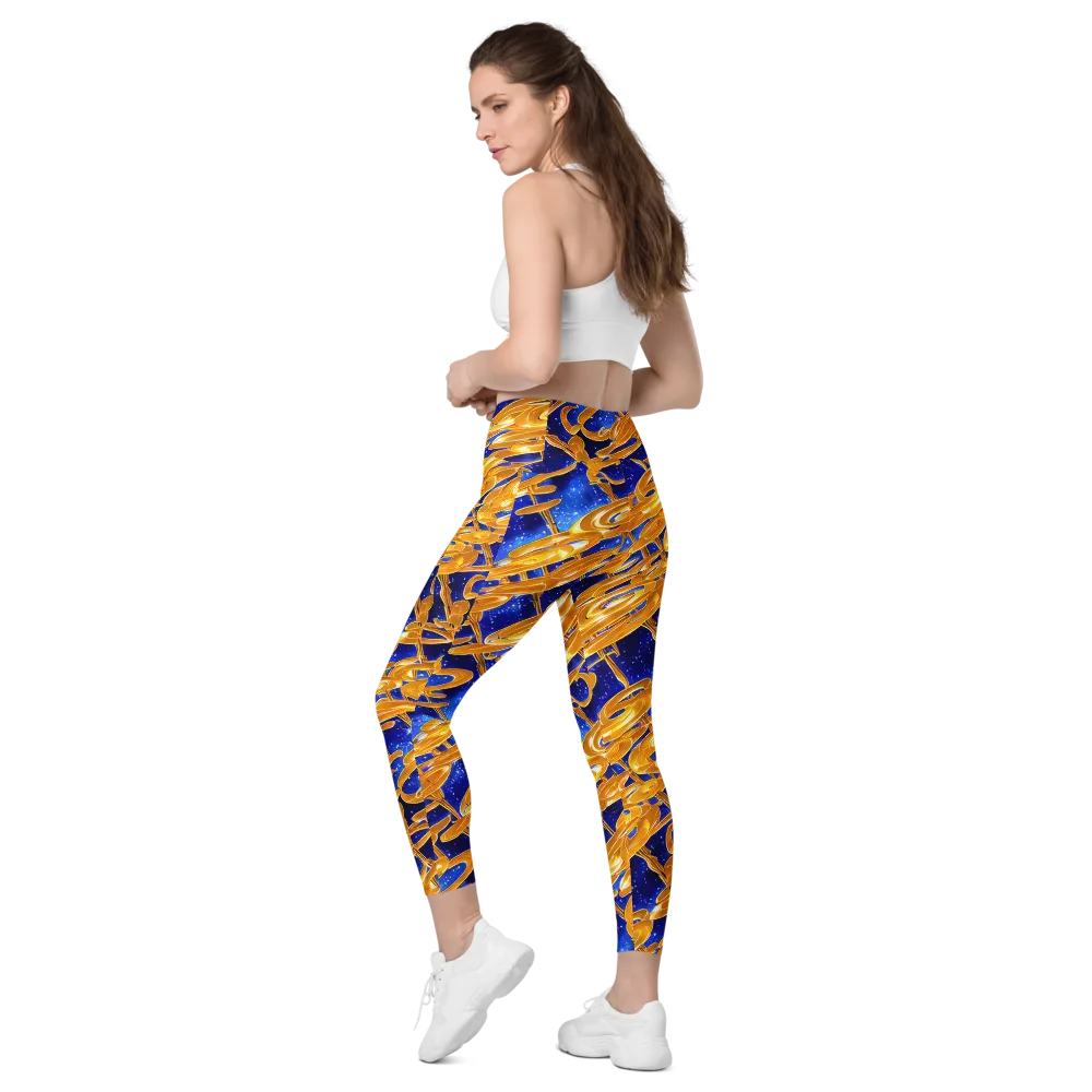 Simonet Swirls on Leggings with Pockets — Left Back