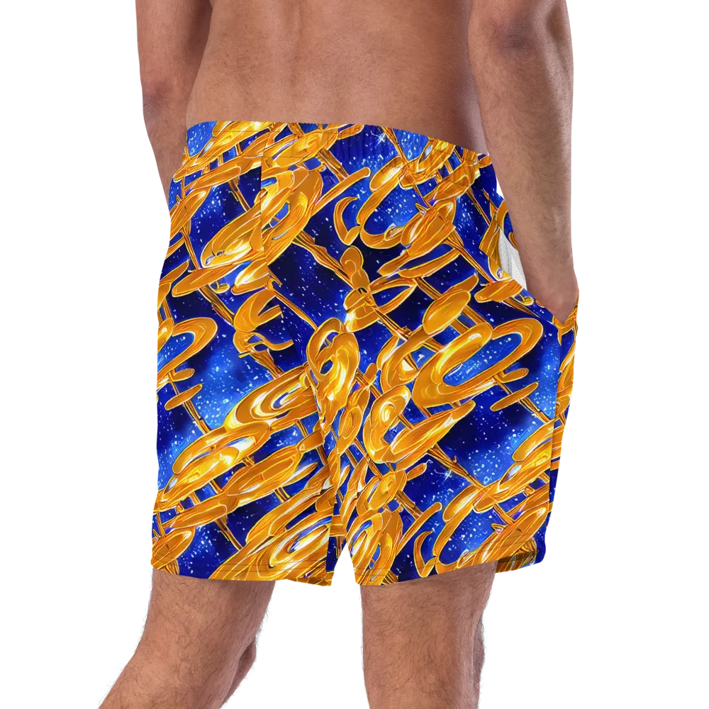 Simonet Swirls on Swim Trunks — Right Back