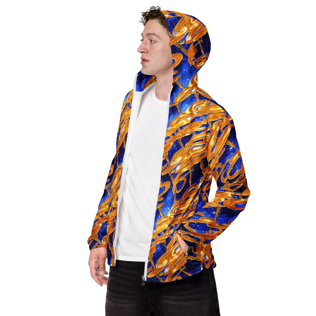 Simonet Swirls on Men's Windbreaker — Left Front