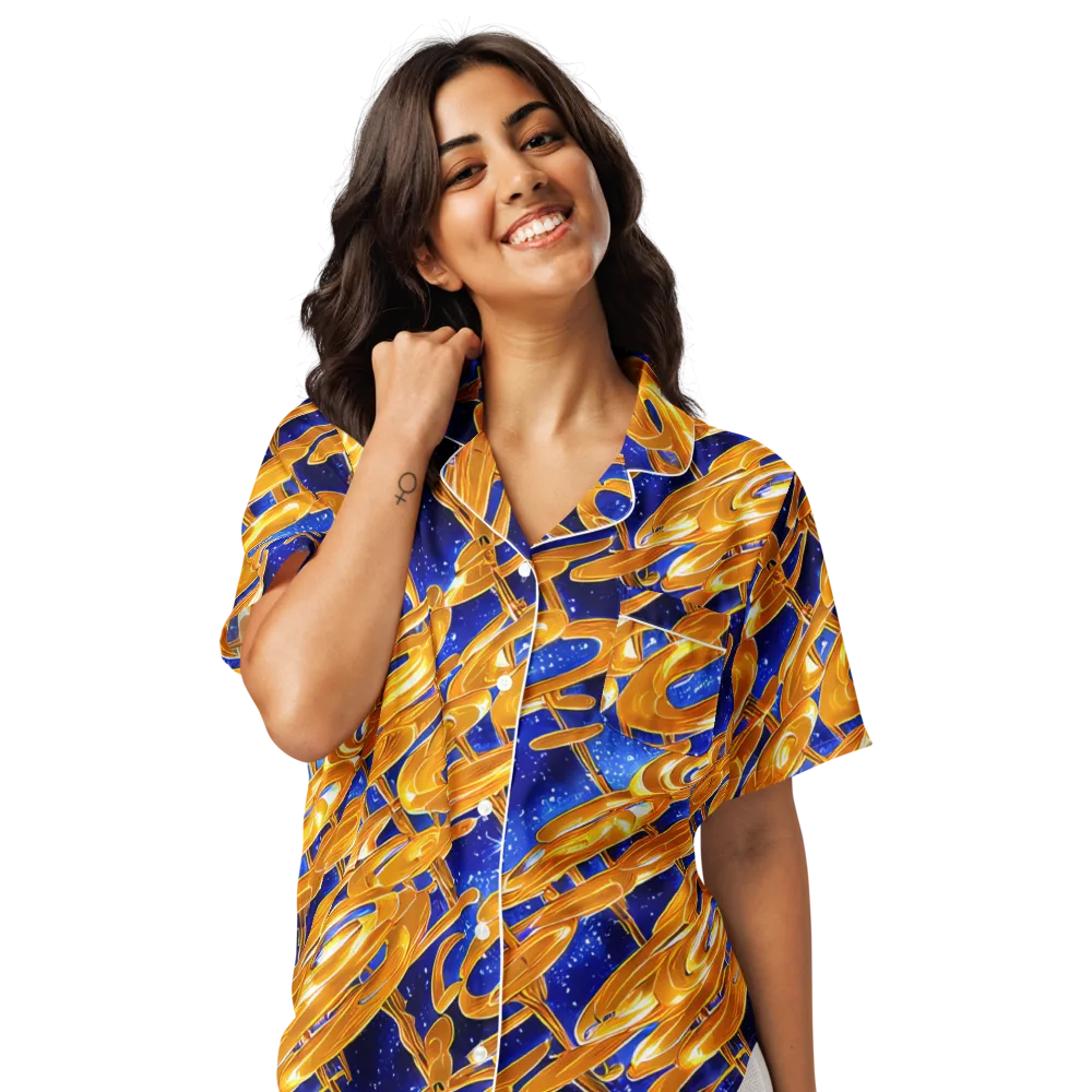 Simonet Swirls on Women's Short Sleeve Pajama Top — Front